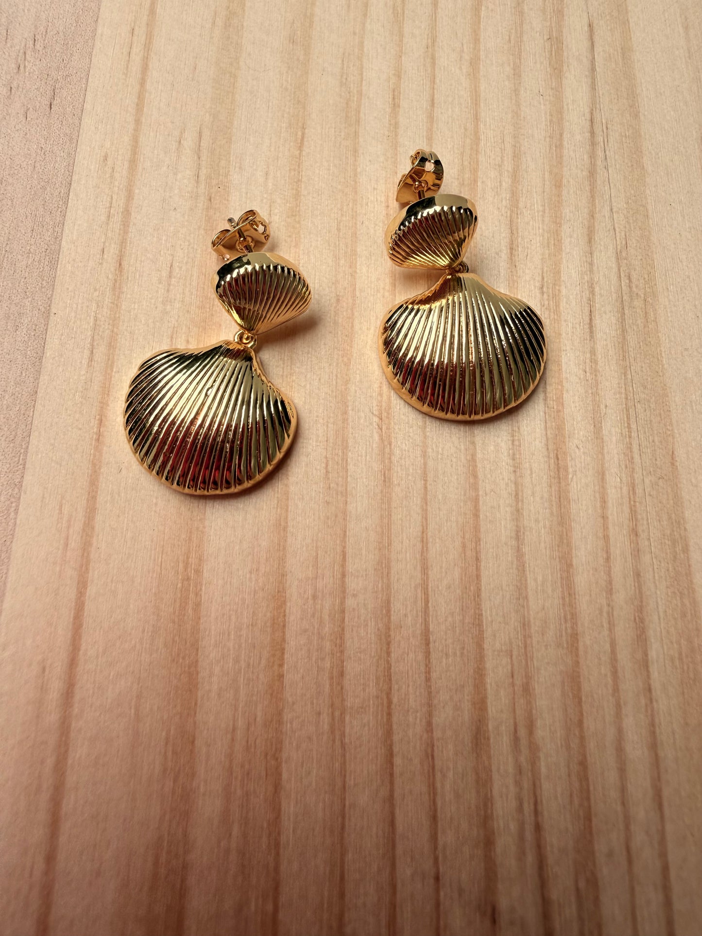 Golden Tide Shell Earrings