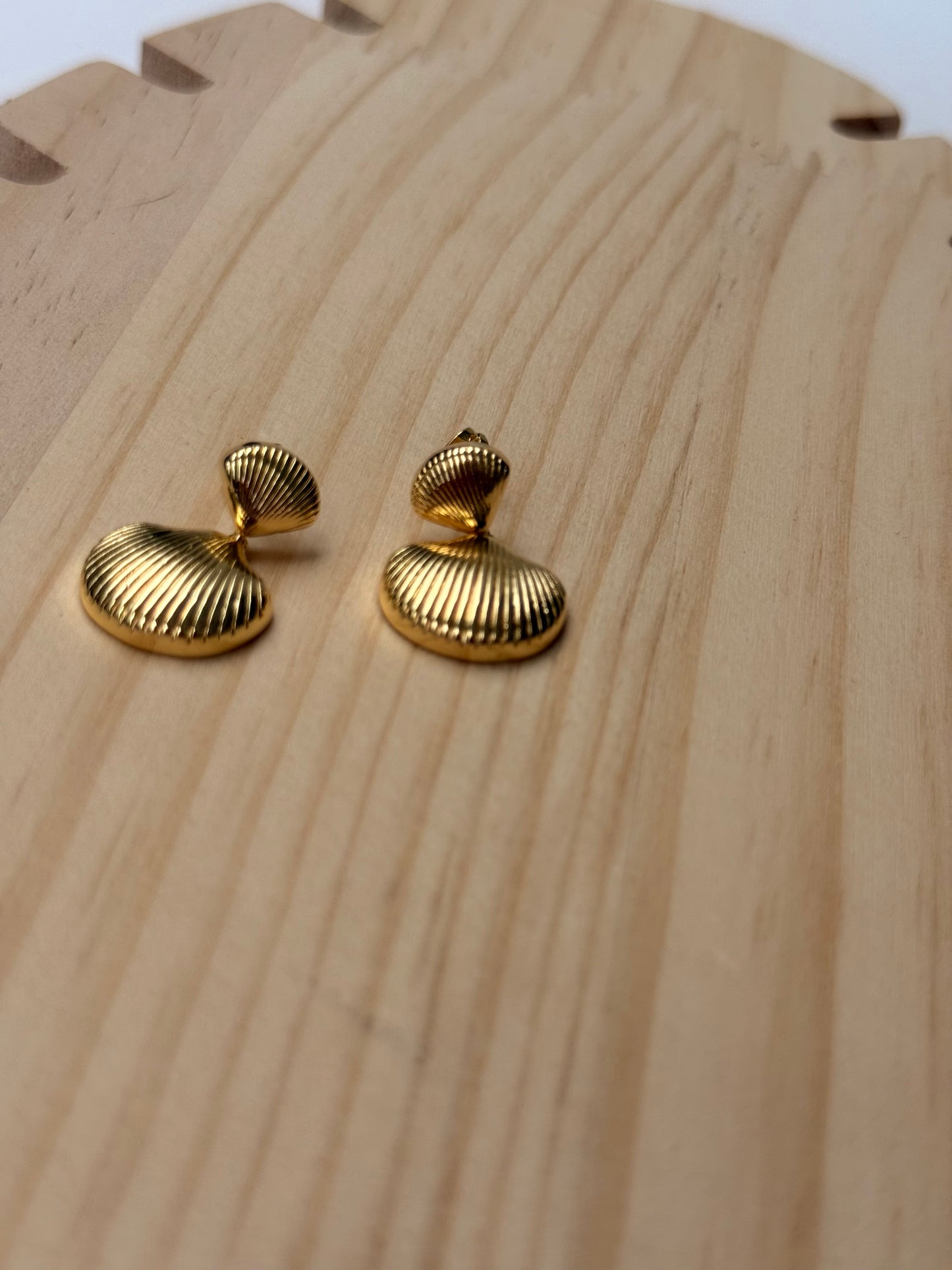 Golden Tide Shell Earrings